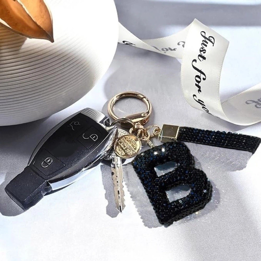 Luxury Bags Yellow - Prachtige Lucky Charm Letter-sleutelhanger Glanzende ornamenten
