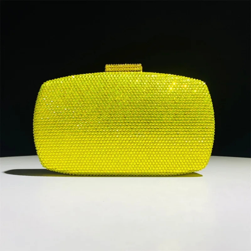 Luxury Bags Yellow - High End Luxe Strass Handtas Damesmode