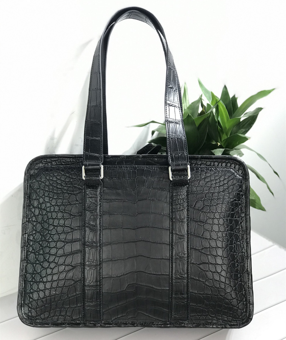 Luxury Tote Bags With Zipper - Nieuwe Krokodillenleer Laptoptas Echt Krokodillenleer Heren