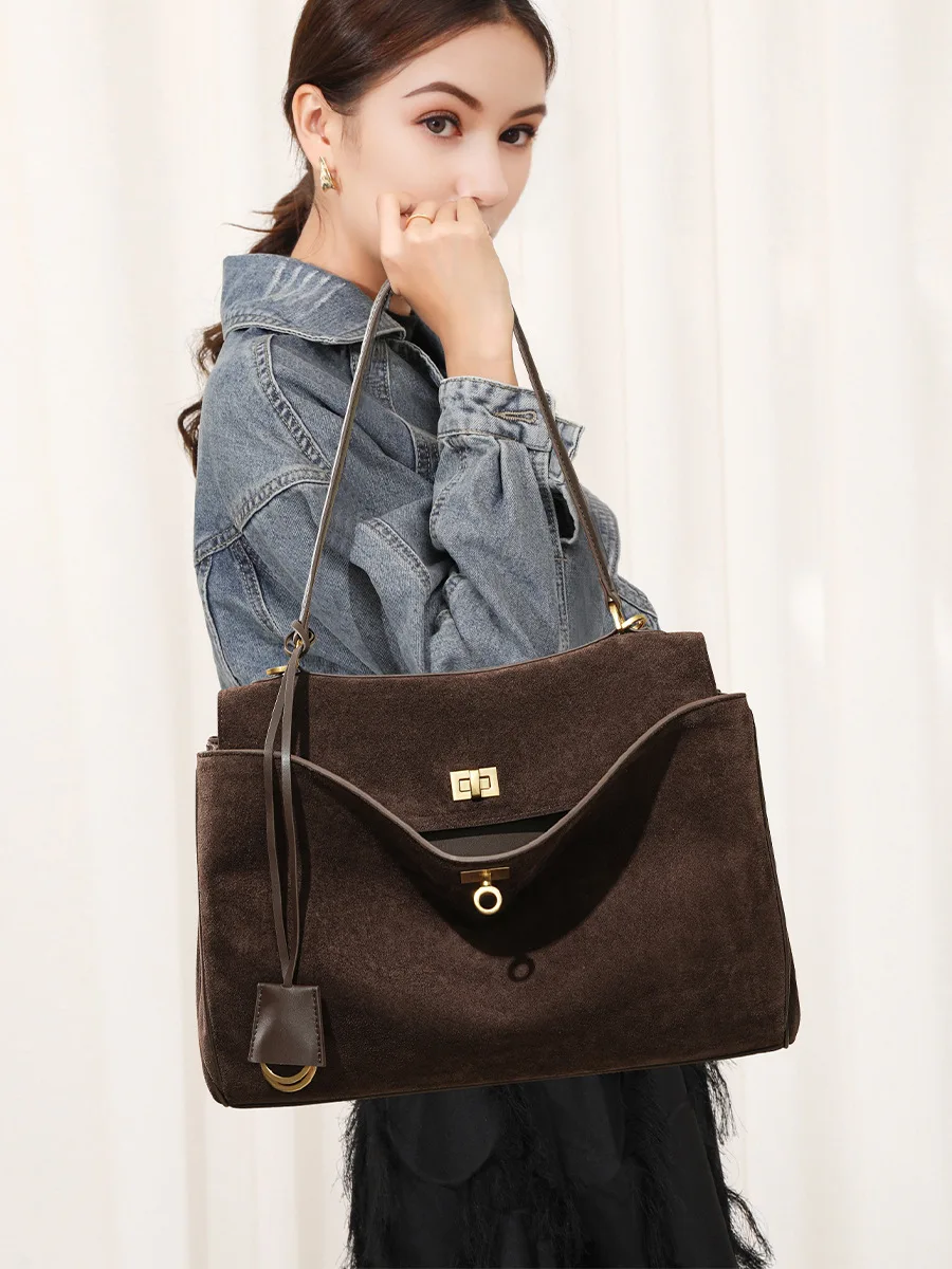 Herfst Winter Dames Suède lede - Luxury Tote Bags With Zipper recensie en prijs