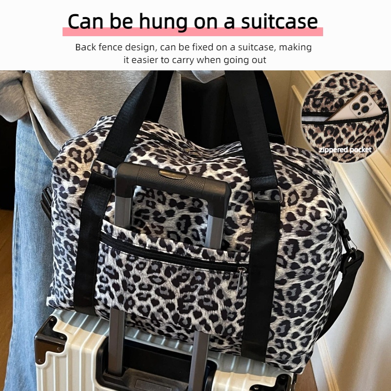 Reistas met luipaardprint, gro - Weekender Bag Duffle recensie en prijs