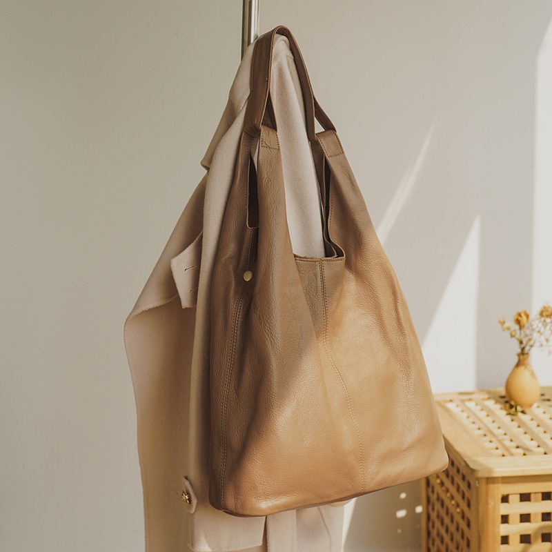 Dames schoudertas van echt lee - Quiet Luxury Bags Tote recensie en prijs