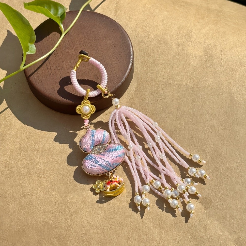 Luxe brokaat kalebas hanger kr - Luxury Bags Yellow recensie en prijs
