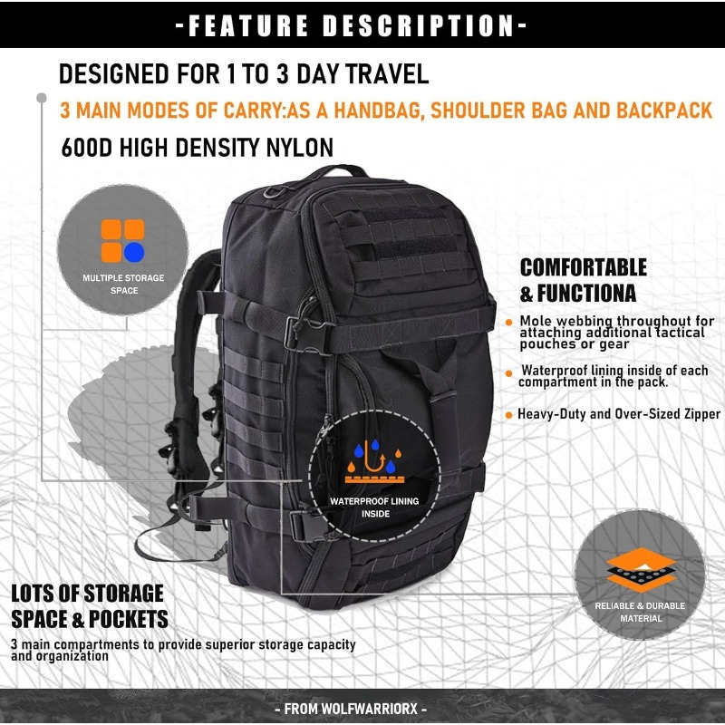 LQARMY 25L 45L 80L Sport Reist - Weekender Bag Duffle recensie en prijs