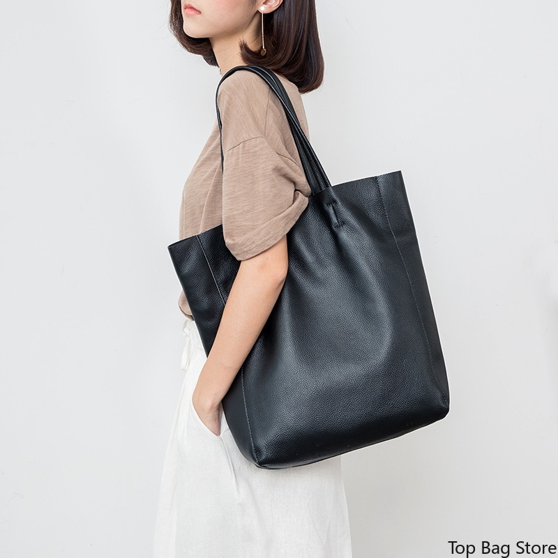 Echte leren schoudertas voor d - Quiet Luxury Bags Tote recensie en prijs